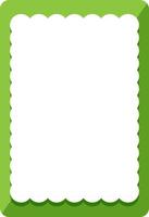 Empty green curl frame banner template vector