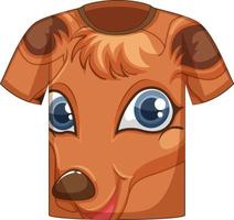 Front of t-shirt with face of deer pattern vector