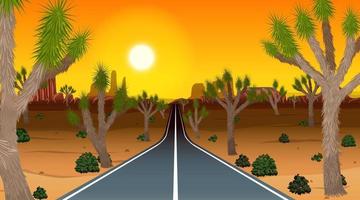 Desert day time scene vector