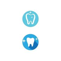 Dientes dentales dentista odontología dental con diseño de logotipo de estrellas vector