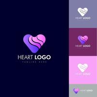 Heart logo icon design  Love icon  Heart shape logo vector