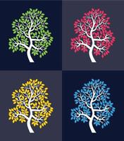 Signature tree design concept vector