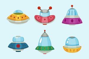 Space UFO Icon Set vector