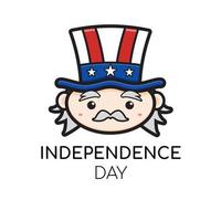 Old cartoon celebrating the USA independence day vector