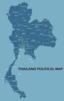 Thailand political map divide by state colorful outline simplicity style. vector