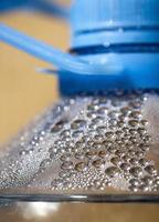 Condensation of water in a plastic bottle exposed to the sun, Madrid Spain photo