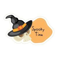 spooky time halloween sticker vector