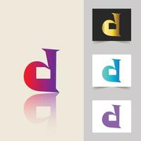 D letter logo professional abstract design vector