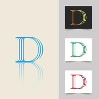 diseño abstracto profesional del logotipo de la letra d vector