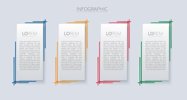 set of modern square isolated color frame template background vector illustration EPS10