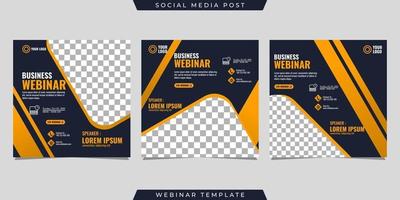 Creative design collection of social media story post templates on yellow and black gradient background vector