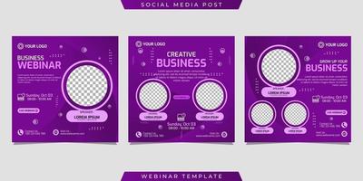 Creative design collection of social media story post templates on light purple gradient background vector