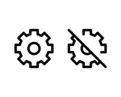 gear Icon vector. Simple flat symbol. Perfect Black pictogram illustration on white background vector