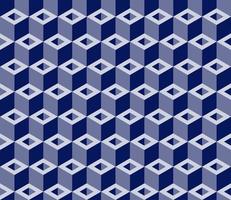 Completely seamless, abstract cube pattern. Black and white geometric 3d vector wallpaper, cube pattern background.