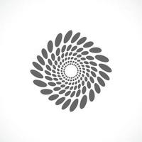 Black abstract vector circle frame halftone dots logo emblem design. Round border Icon using circle dots texture.Vector illustration EPS 10