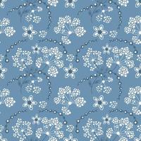 Folk flowers art pattern Floral abstract surface design  Seamless pattern vector