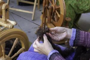 Spinner working sewing photo