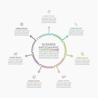 Business circle. timeline infographic icons designed for abstract background template vector