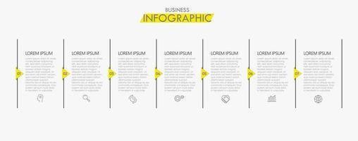 Business data visualization timeline infographic icons designed for abstract background template vector