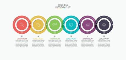 Business data visualization timeline infographic icons designed for abstract background template vector