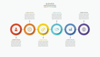 Business data visualization timeline infographic icons designed for abstract background template vector