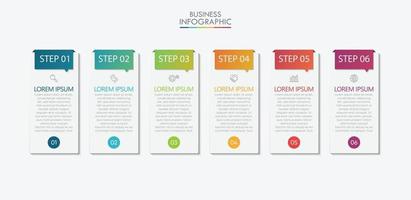 Business data visualization timeline infographic icons designed for abstract background template vector