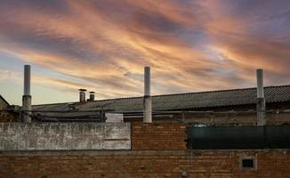 Industrial chimney smoke outlet photo