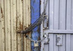 Door lock and chain photo