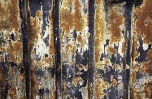 Rust texture on metal wall photo