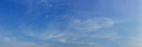 Panorama sky with beautiful cloud on a sunny day. photo