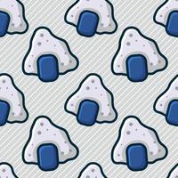 onigiri seamless pattern illustration vector