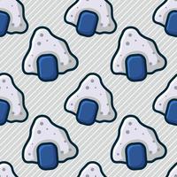 onigiri seamless pattern illustration vector