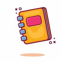 agenda book isolated cartoon illustration in outline flat style vector