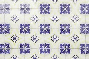 Wall tiles with typical old Lisbon photo