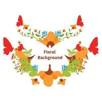 diseño de fondo floral natural. banner de promoción. plantilla de fondo lista para usar. vector