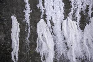 Dry salt on wood photo