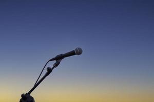 Concert microphone detail photo