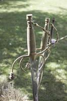 Medieval knives metal photo