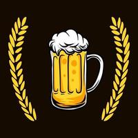 Beer glass vector illustration