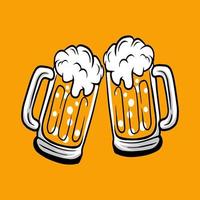 Beer glass vector art and graphic design