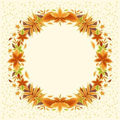 Beautiful Fall Leaves Border Concept