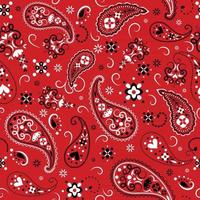 Red Paisley Seamless Pattern