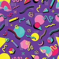 Colorful 90s Seamless Pattern vector