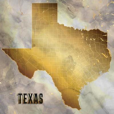 Texas Map Background in Marble Design