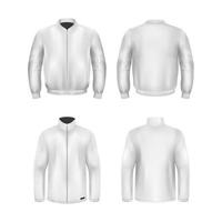 Set of Realistic Jacket For Template vector