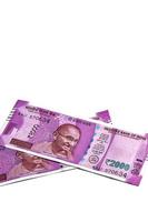 New Indian Currency of Rs.2000 isolated on white background. Published on 9 November 2016. photo