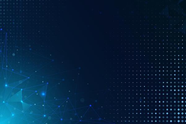 abstract blue polygon technology background. abstract technology network background with blue lines and dots. technology pattern background, 3d rendering background