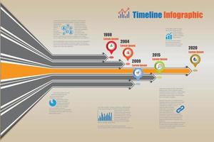 hoja de ruta de negocios infografía línea de tiempo diseño de gráficos de crecimiento para plantilla abstracta elemento de hito diagrama moderno tecnología de proceso marketing digital presentación de datos gráfico ilustración vectorial vector