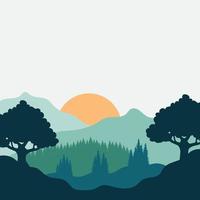 landscape illustration design vector