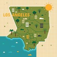 fondo de mapa de los angeles vector